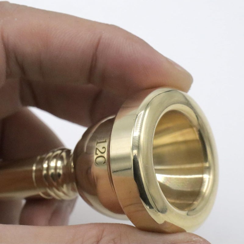 Cheerock 12C Trombone Mouthpiece, Gold Plated Small Shank Mouthpiece, Euphonium Mouthpiece with Superior Sound, Excellent for Baritone and Trombone Instrument Accessories - Image 5